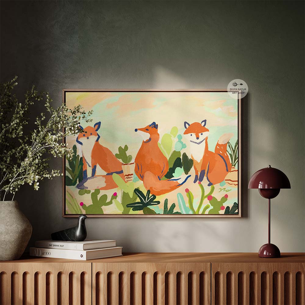 Art Print of Desert fox painting