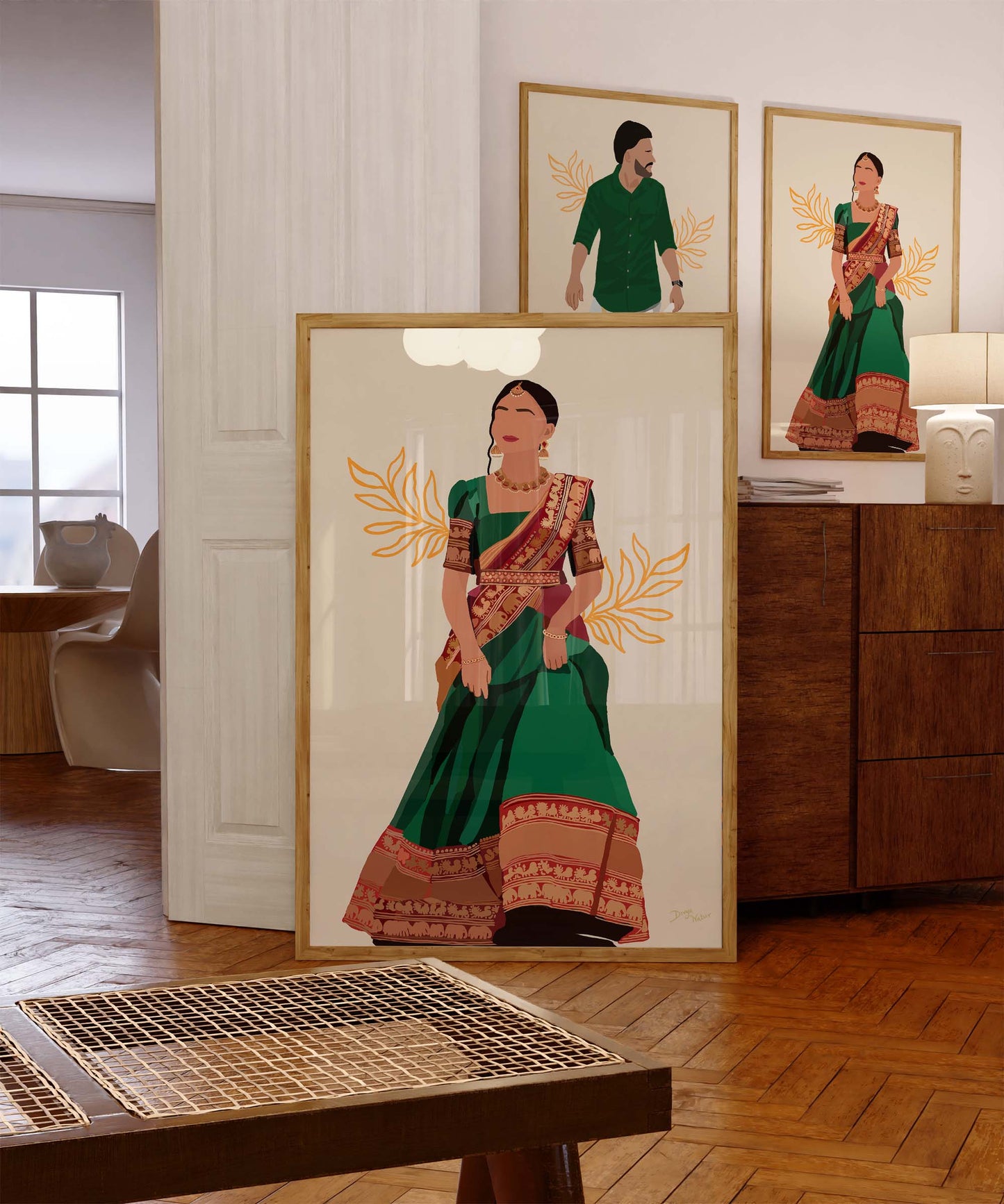 Indian heritage-inspired wall art print.