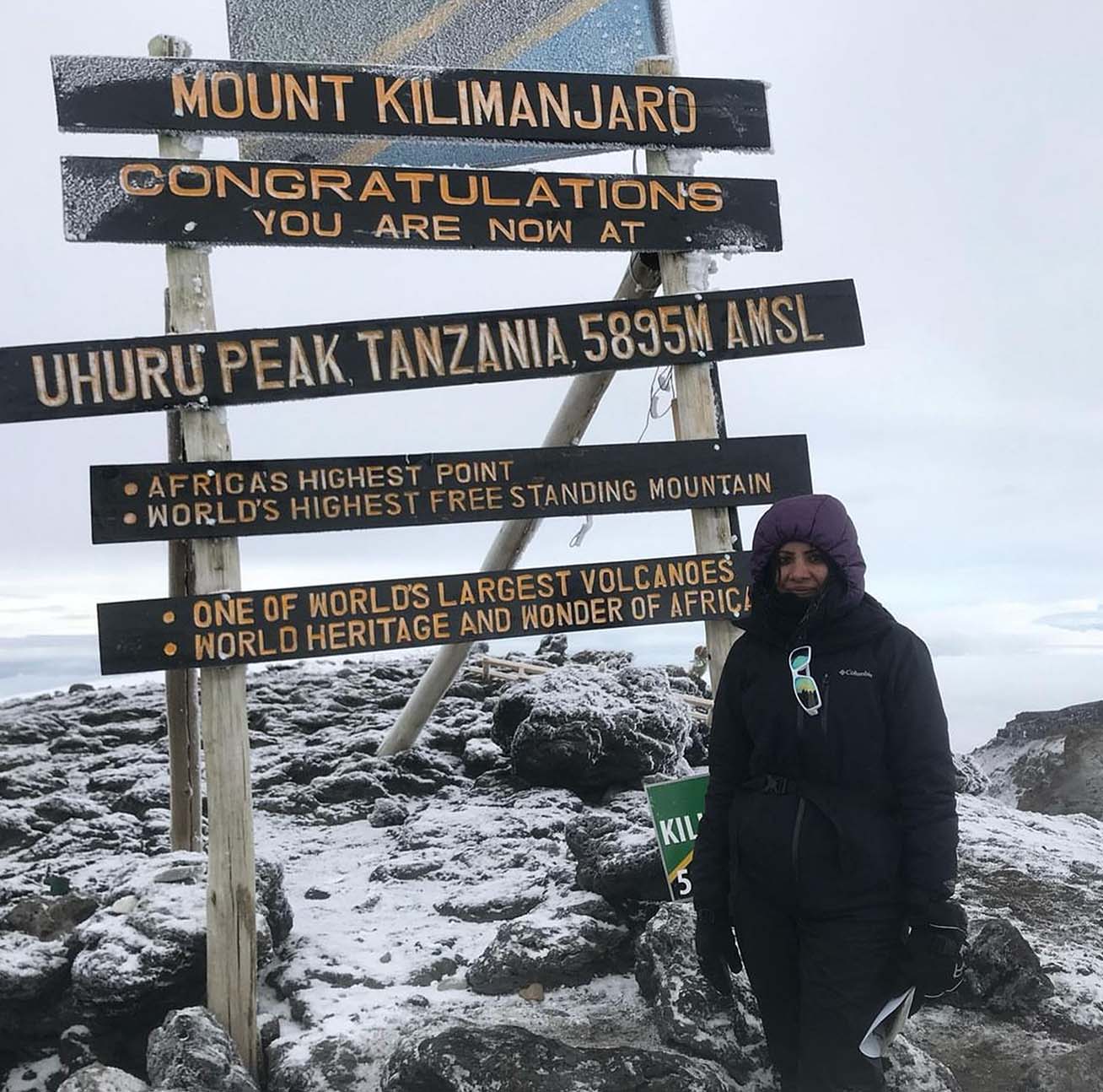 DIvya Natur Climbed Mount Kilimanjaro, the highest peak in Africa